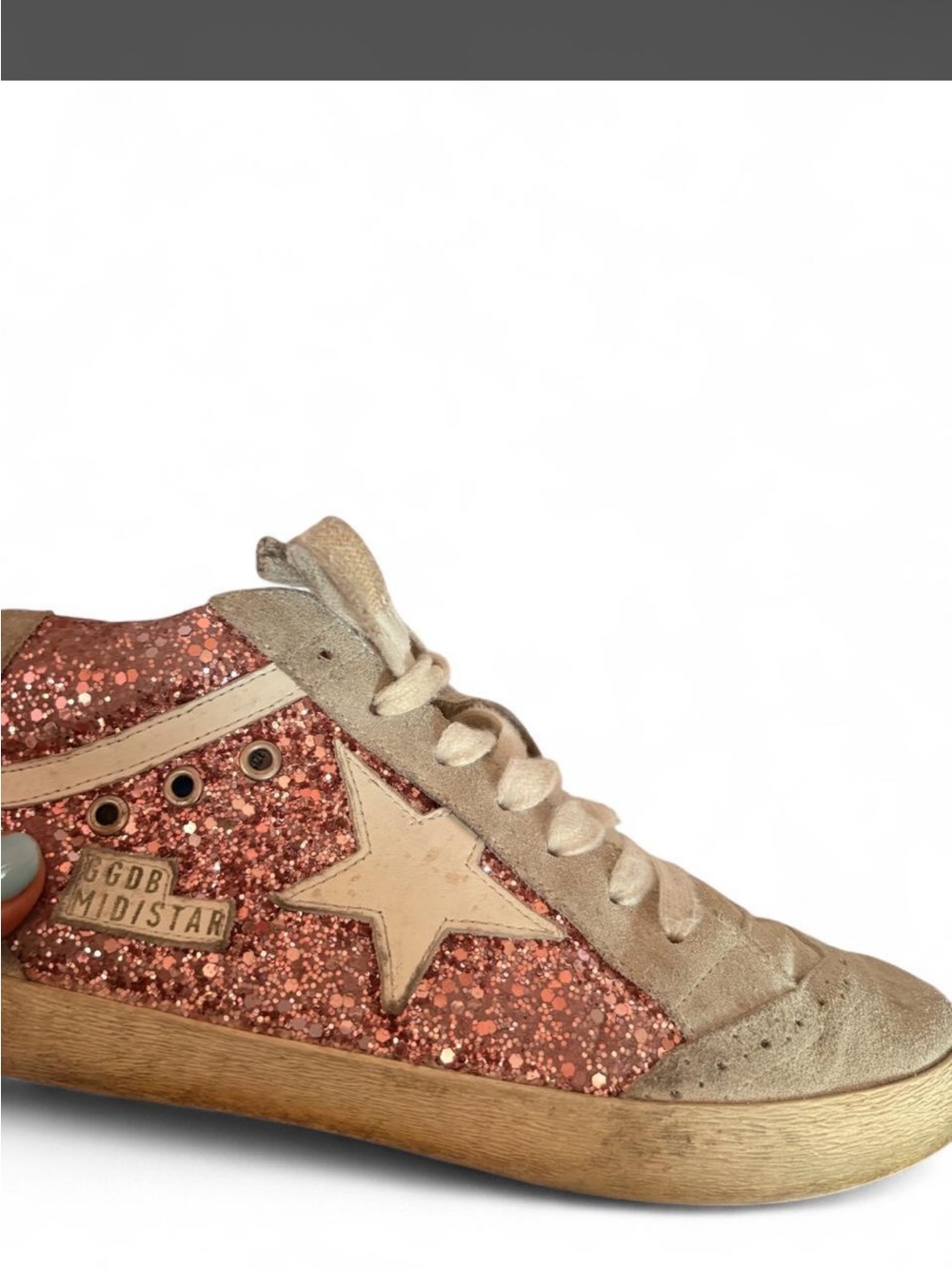 Golden Goose Kids Glitter Mid-Star Sneaker - Rose Pink